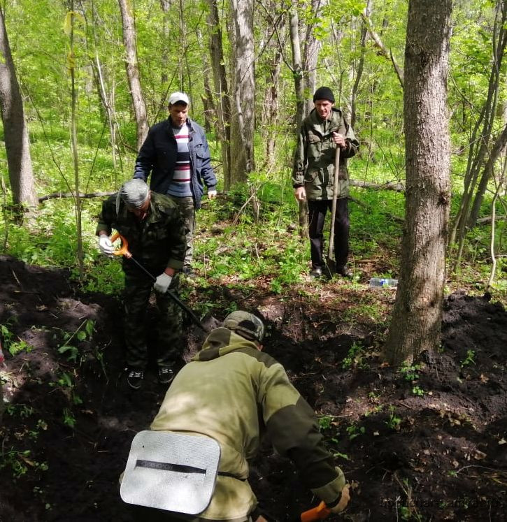 В Верхнемамонском районе найдены останки 8 советских воинов.